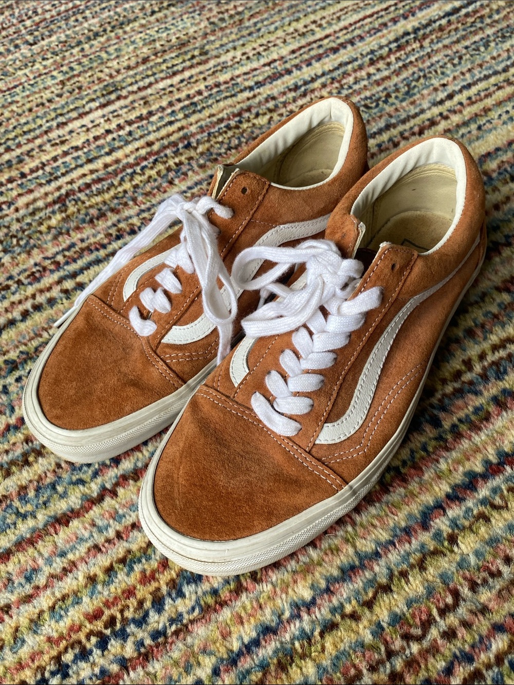 Vans Old Skool Suede Sneakers - Chestnut Brown & White W9.5 M8